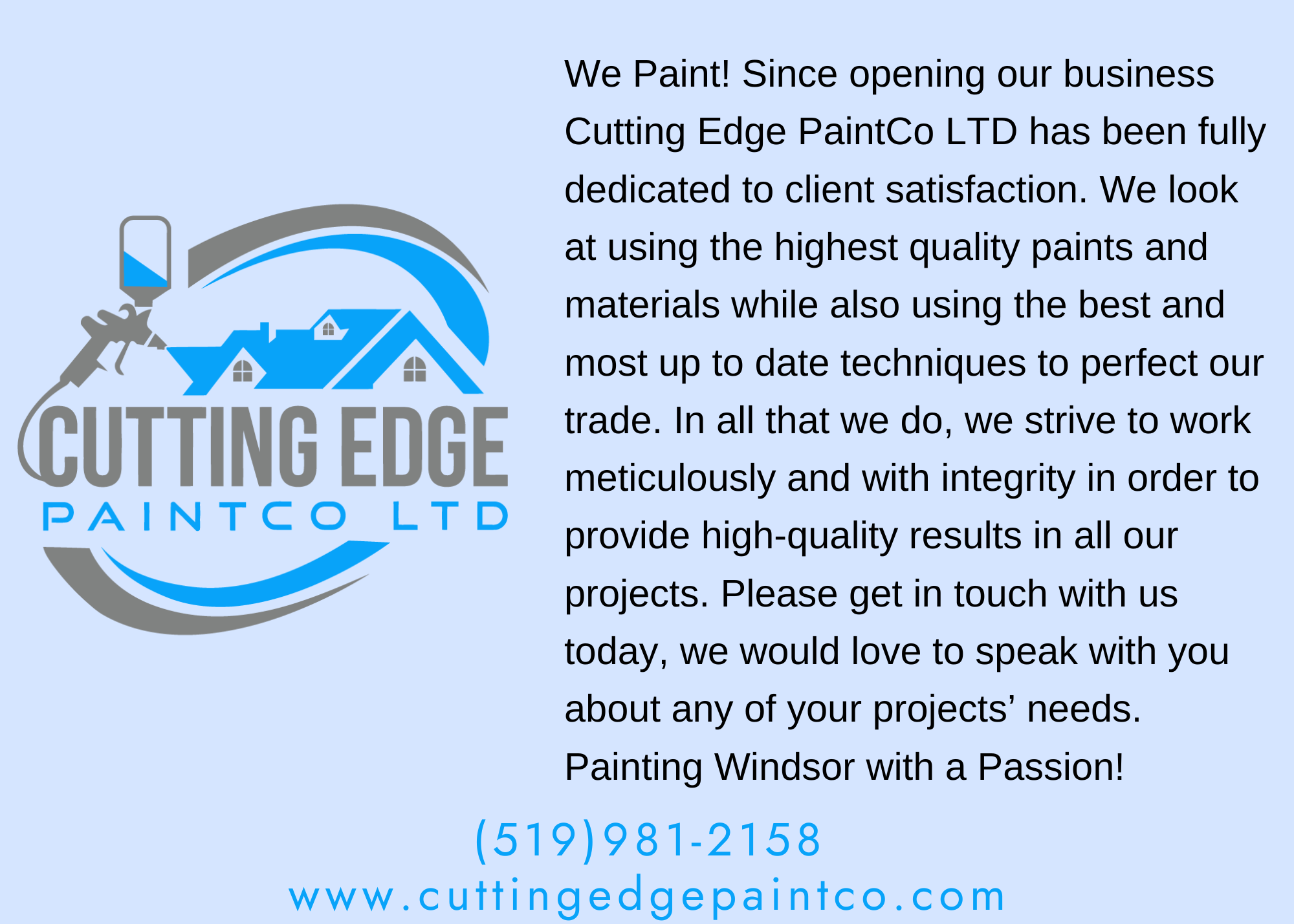 cutting edge paintco ltd logo and advertisement