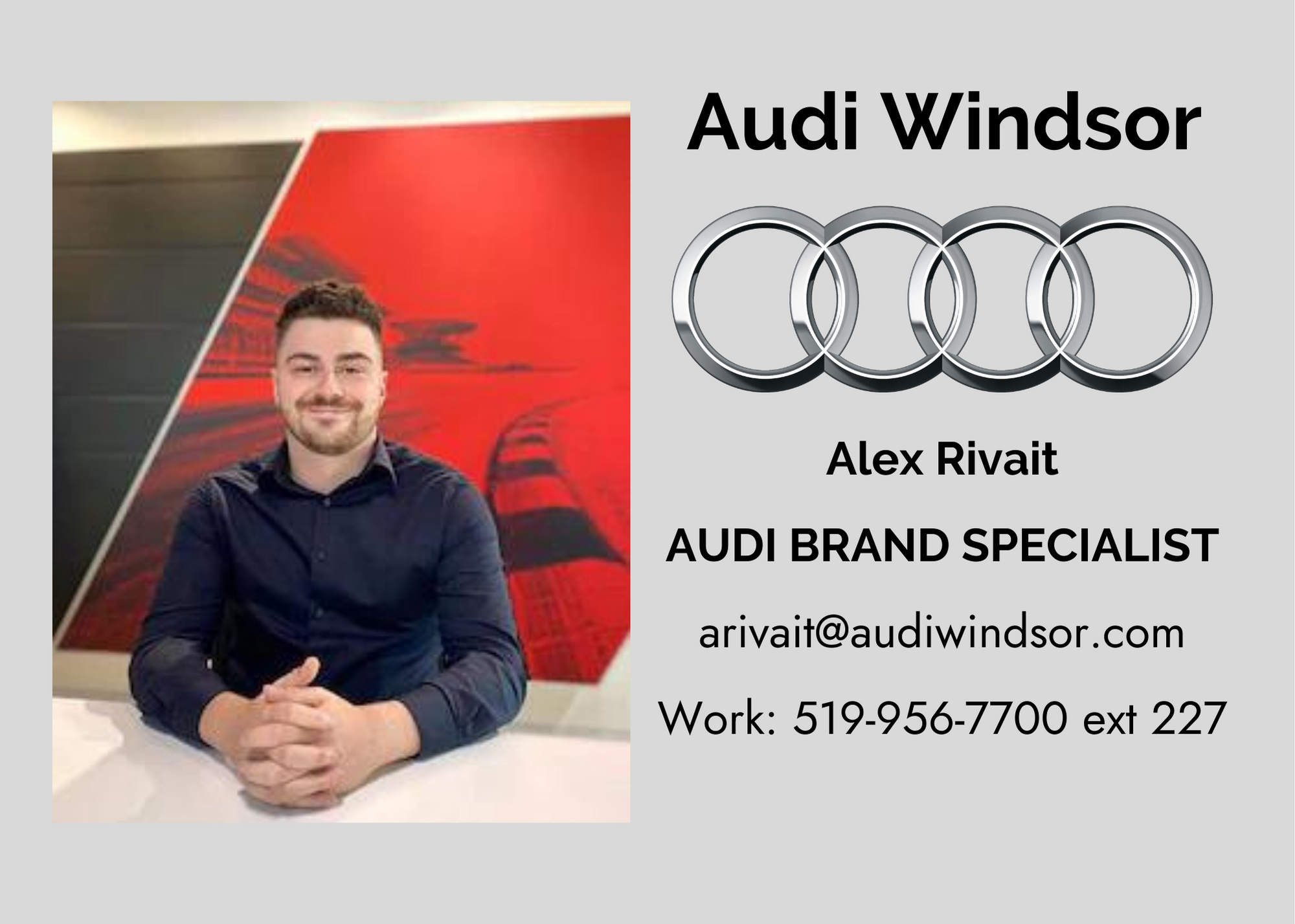 Alex rivait audi brand specialist, audi windsor